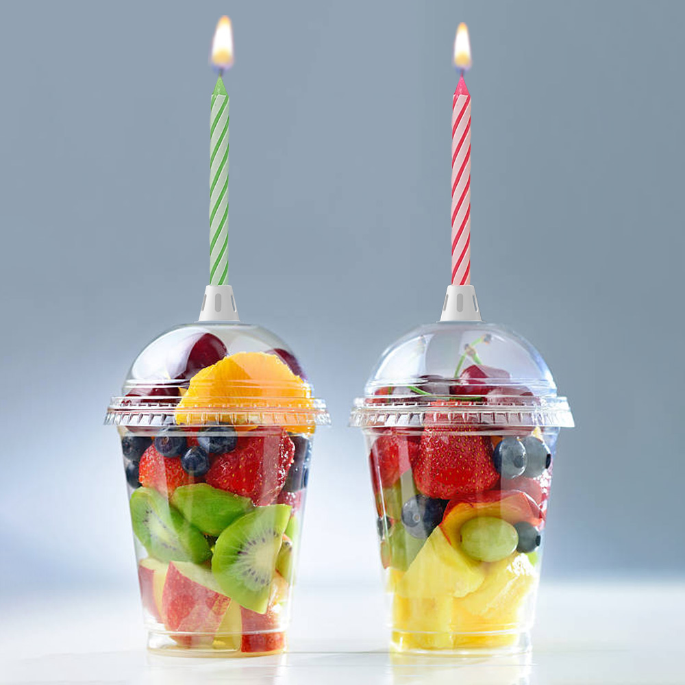 Candles on Fruit Cups