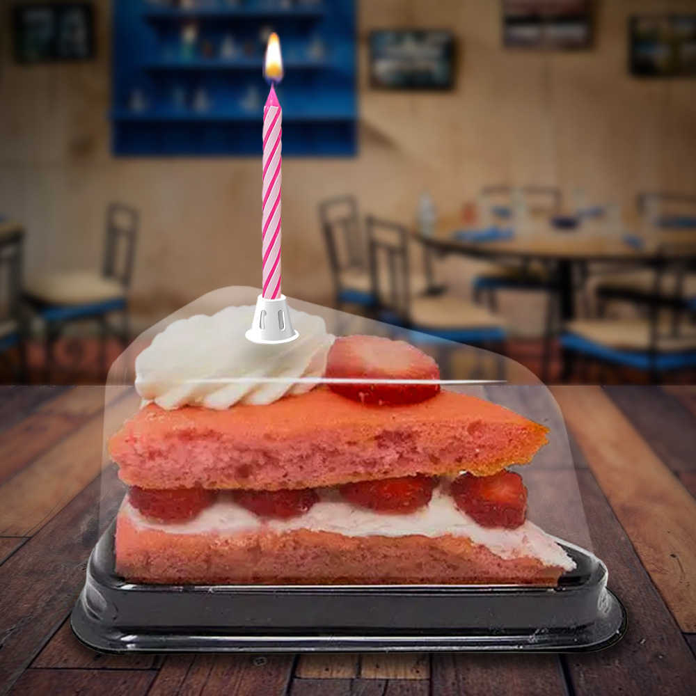 Candle on Cake Slice